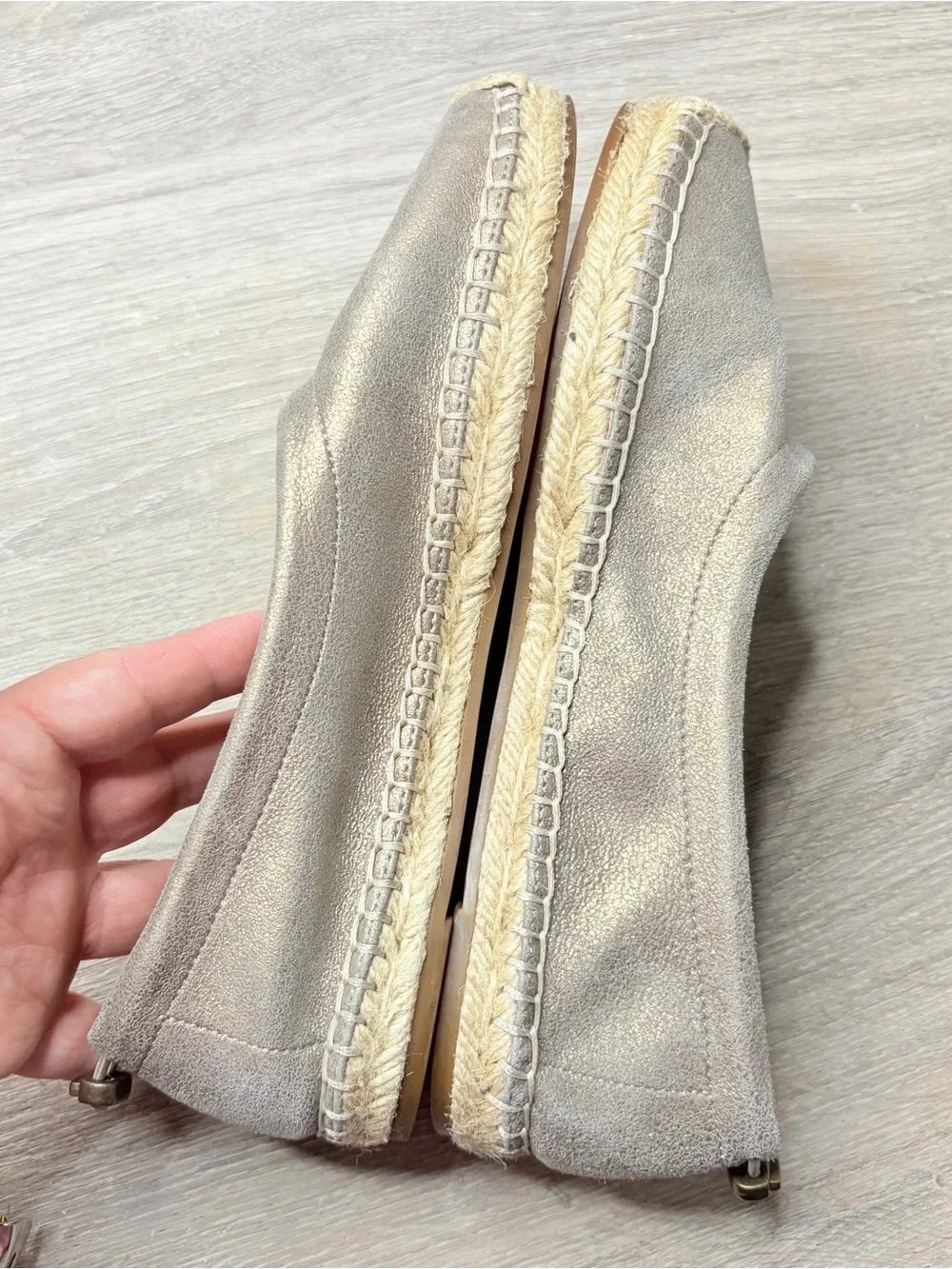 Eileen Fisher Bali Flats Espadrille Size 7 Women’s Metallic Casual